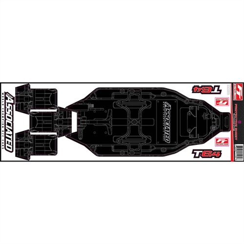 TEAM ASSOCIATED T6.4 FT CHASSIS PROTECTIVE SHEET PRINTED